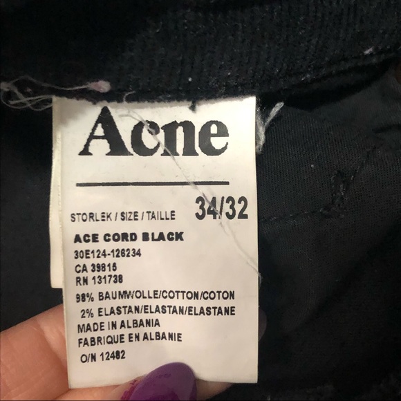 Acne | Black Corduroy Pants - Picture 6 of 7